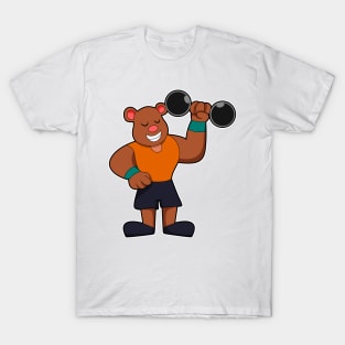 Bear at Bodybuilding with Dumbbell T-Shirt